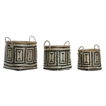 Basket set DKD Home Decor Polyester Colonial Bamboo (37 x...