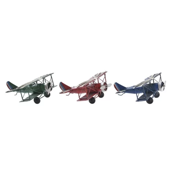 Decorative Figure DKD Home Decor Little Plane Vintage 16 x 15 x 6,5 cm (3 Pieces)
