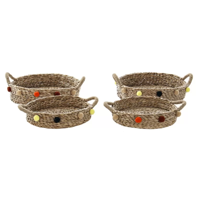 Basket set DKD Home Decor 49 x 40 x 9,5 cm...