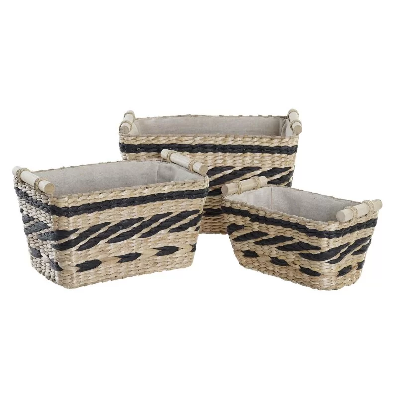 Basket set DKD Home Decor Polyester Colonial...