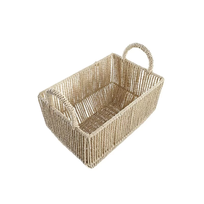 Basket set DKD Home Decor Metal Natural Fibre...