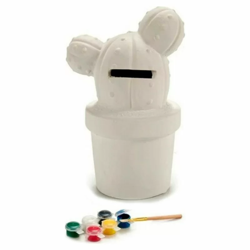 Money box Cactus Ceramic White (8,5 x 15 x 10,7...
