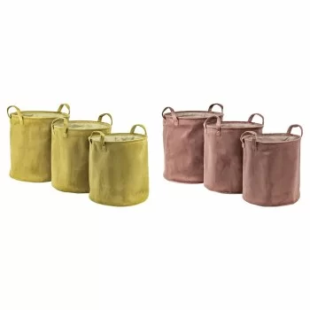 Basket set DKD Home Decor Polyester 38 x 38 x 40 cm (2...