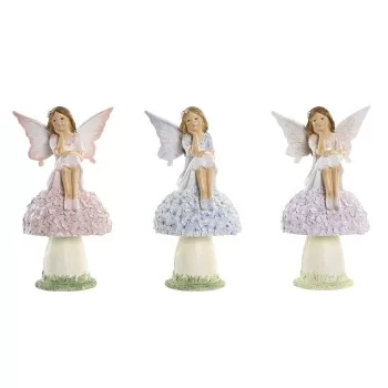 Decorative Figure DKD Home Decor Blue Pink Lilac Fairy...