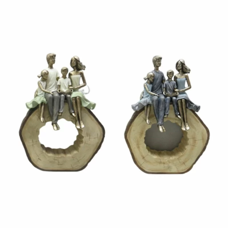 Decorative Figure DKD Home Decor 19 x 8 x 26 cm Multicolour Family (2 Units)