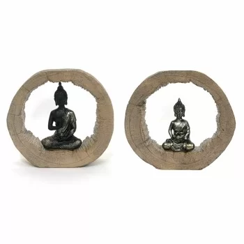Decorative Figure DKD Home Decor Black Natural Buddha...