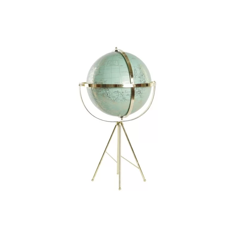 Decorative Figure DKD Home Decor Globe Metal PVC Vintage Standing (37 x 34 x 63 cm)