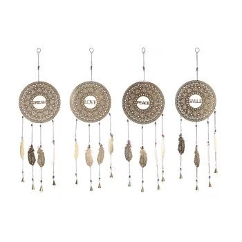 Decorative Figure DKD Home Decor Golden Feathers 25 x 1 x...