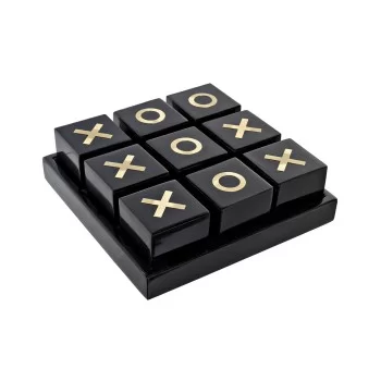 Three-in-a-Row Game DKD Home Decor Black White Resin...