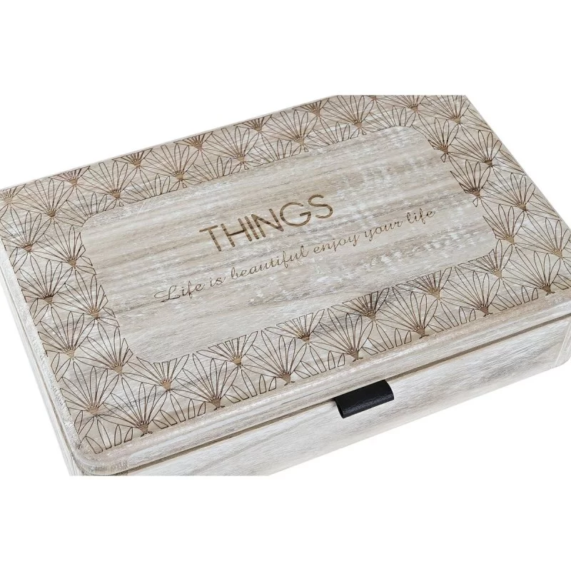 Decorative box DKD Home Decor Natural MDF Wood...