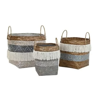 Basket set DKD Home Decor 49 x 49 x 57 cm Bamboo Boho 2