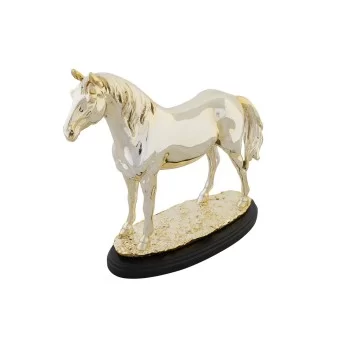 Decorative Figure DKD Home Decor Horse Black Golden Resin...