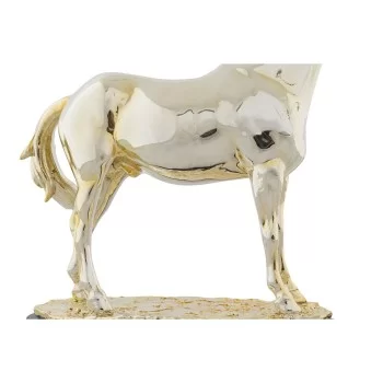 Decorative Figure DKD Home Decor Horse Black Golden Resin... 2