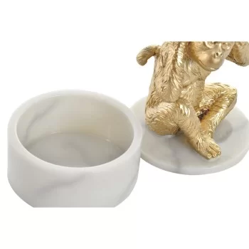 Decorative Figure DKD Home Decor White Golden Tropical... 2