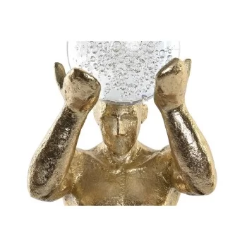 Decorative Figure DKD Home Decor Black Golden Resin Men... 2