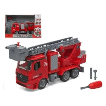 Fire Engine with Light and Sound Diy Assembly 37 x 25 cm...
