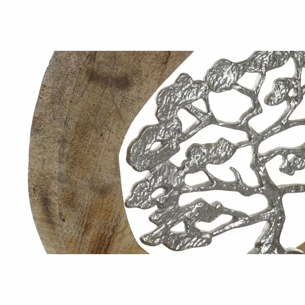 Decorative Figure DKD Home Decor Natural Silver Tree Aluminium Colonial Mango wood (35 x 5,5 x 33 cm)