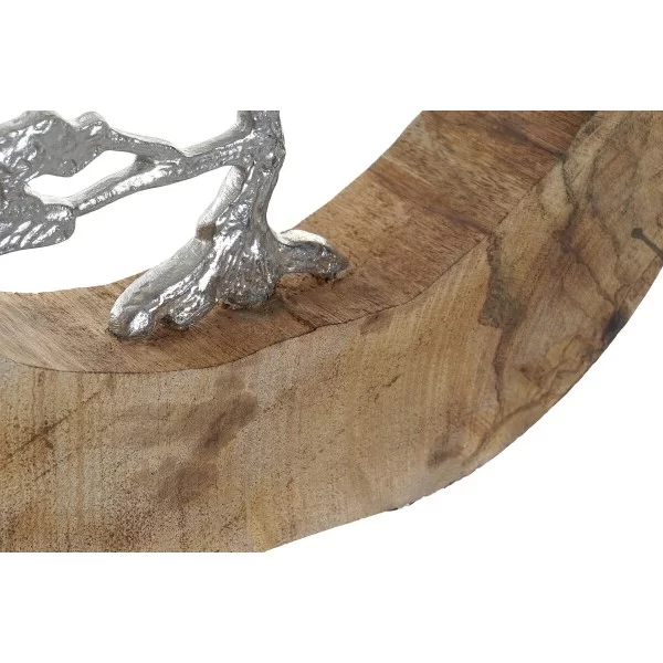Decorative Figure DKD Home Decor Natural Silver Tree Aluminium Colonial Mango wood (35 x 5,5 x 33 cm)