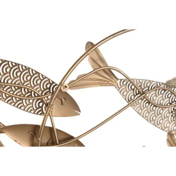 Wall Decoration DKD Home Decor Golden Metal Fish (130 x 6... 2