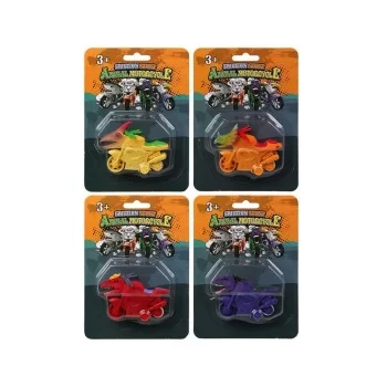 Motorcycle animals 19 x 13 cm 2