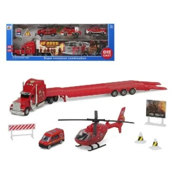 Playset Super Container Fire 39 x 14 cm Vehicle Carrier...
