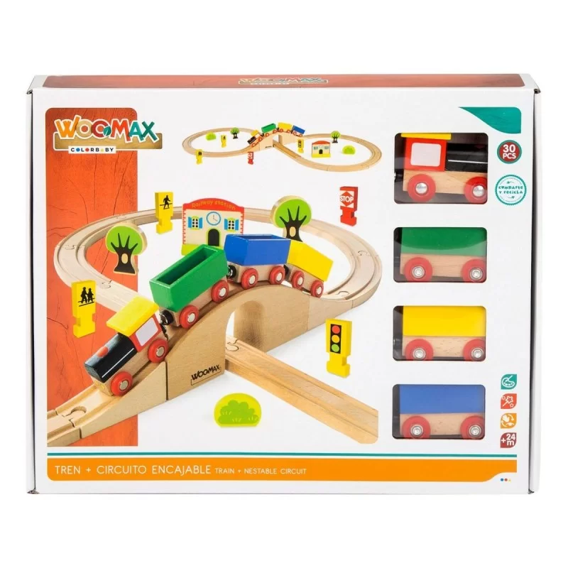 Vehicle Playset Woomax 30 Pieces 4 Units 100 x...