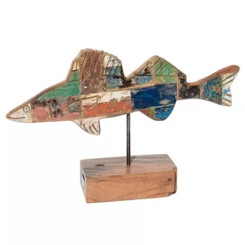 Decorative Figure Calypso Fish 51 x 11 x 28 cm Teak...