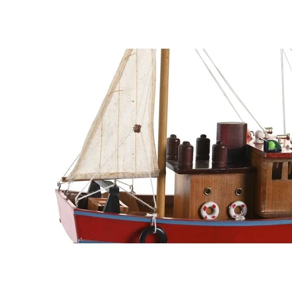 Barco DKD Home Decor 40 x 13,5 x 35 cm Red Blue White