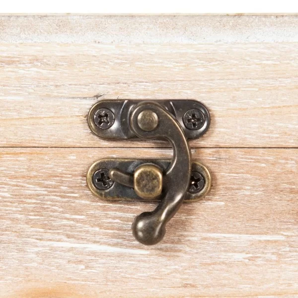 Decorative box Sheets Rattan 20 x 20 x 12 cm DMF (2 Units)