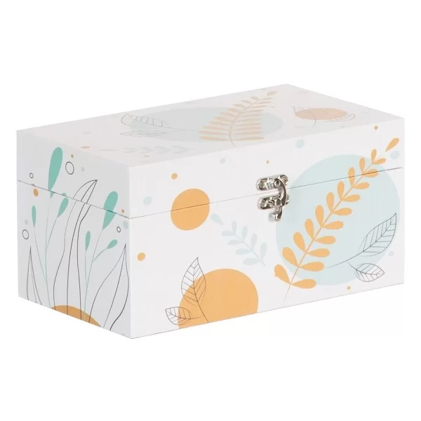 Set of Chests 30 x 18 x 15 cm Canvas DMF (2 Pieces)