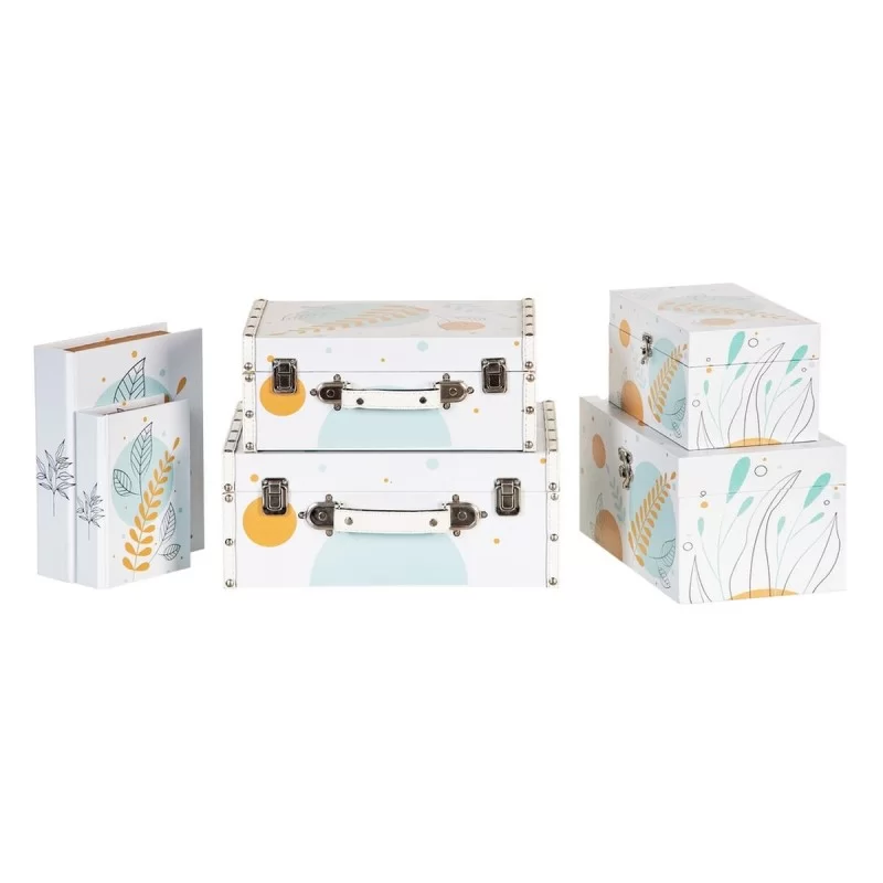 Set of Chests 30 x 18 x 15 cm Canvas DMF (2...