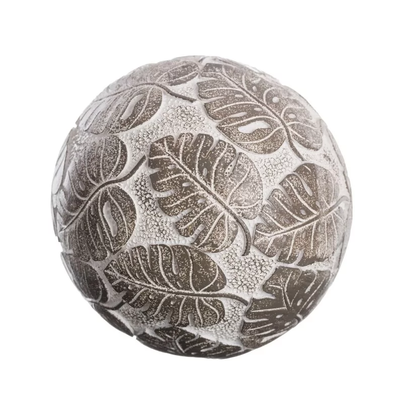 Balls Decoration Grey White 10 x 10 x 10 cm (8...