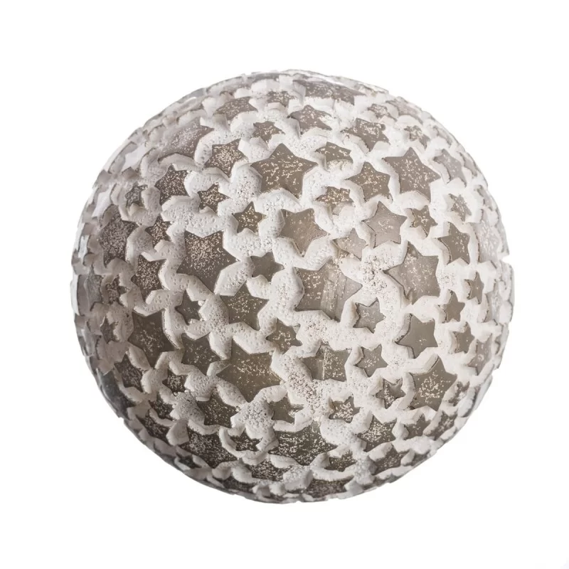 Balls Decoration Grey White 10 x 10 x 10 cm (8...