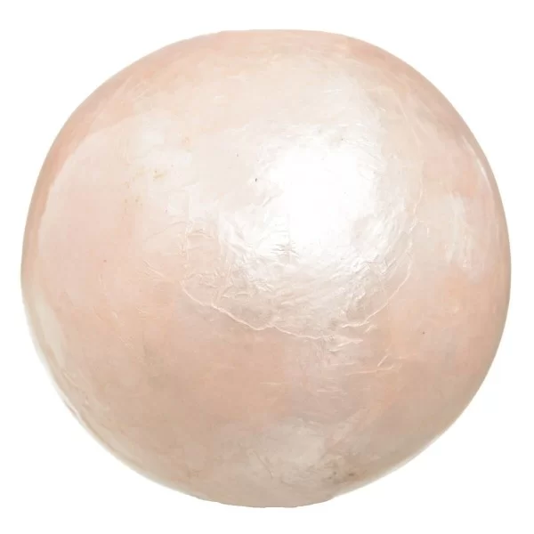 Balls CAPIZ Decoration Pink 10 x 10 x 10 cm (8 Units)