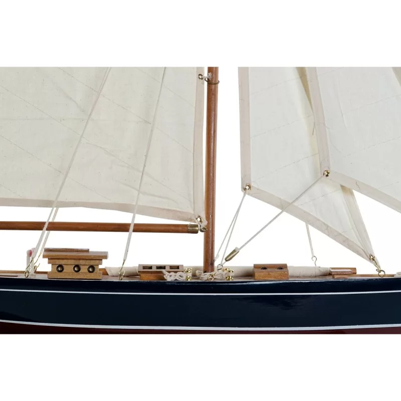 Barco DKD Home Decor 42 x 9 x 60 cm Blue Maroon