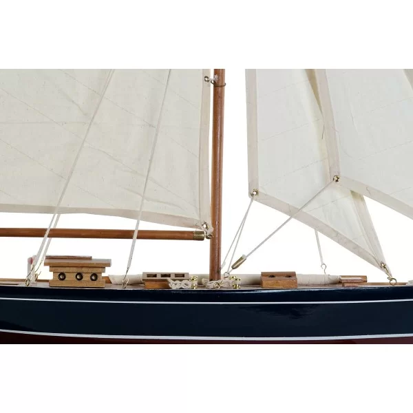 Barco DKD Home Decor 42 x 9 x 60 cm Blue Maroon