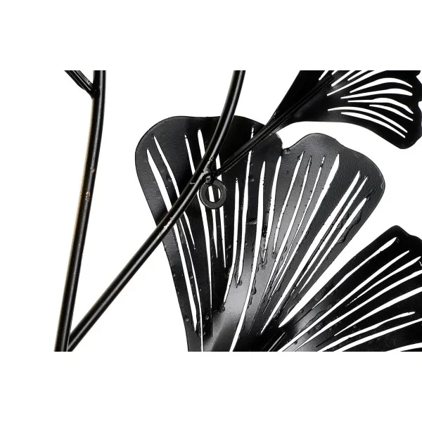 Wall Decoration DKD Home Decor 51 x 4 x 90 cm Grey Blue Golden Modern Leaf of a plant (2 Units)