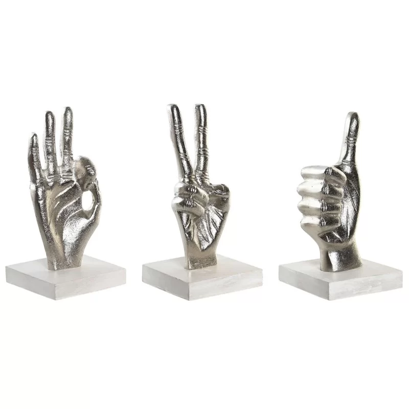 Decorative Figure DKD Home Decor Silver 10 x 10...
