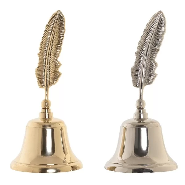 Decorative Figure DKD Home Decor Bell Golden Silver Vintage 10 x 10 x 21 cm