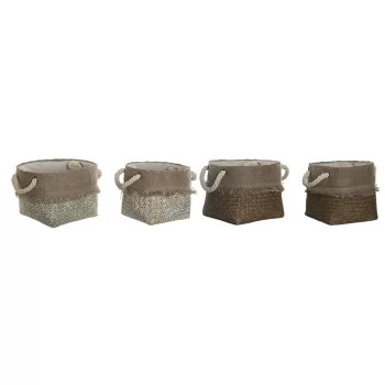 Basket set DKD Home Decor 28 x 28 x 20 cm Mediterranean...
