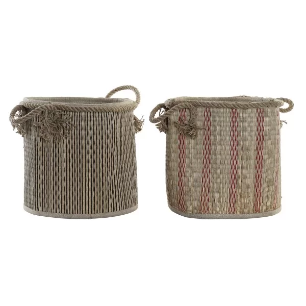 Multi-purpose basket DKD Home Decor 30 x 30 x 36 cm Jute Boho (2 Units)