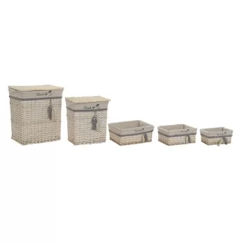 Basket set DKD Home Decor 47 x 35 x 56 cm Polyester... 2