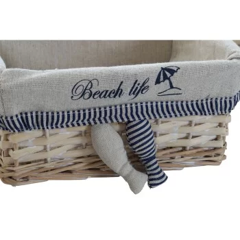 Basket set DKD Home Decor 48 x 38 x 13 cm Polyester... 2