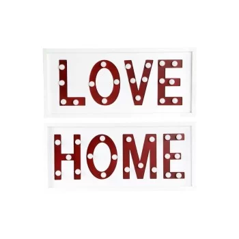 Wall Decoration DKD Home Decor White Red Urban 48 x 4 x...