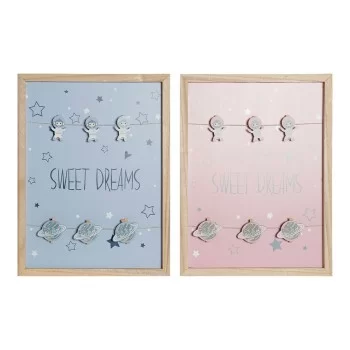Photo Frame with Clamps DKD Home Decor Sweet Dreams Wood...