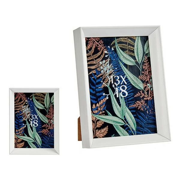 Photo frame 15,2 x 3,5 x 20,2 cm White Plastic Glass (15,2 x 3,5 x 20,2 cm)