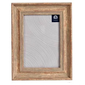Photo frame Copper 19 x 2 x 24 cm Crystal Wood Brown Plastic 2