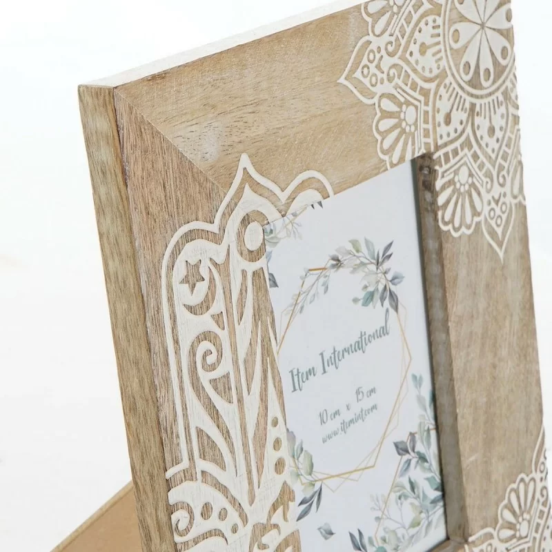 Photo frame DKD Home Decor Brown Wood Plastic...