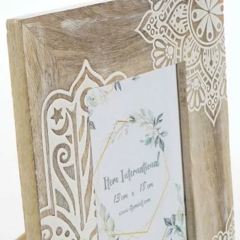 Photo frame DKD Home Decor Brown Wood Plastic Mango wood... 2