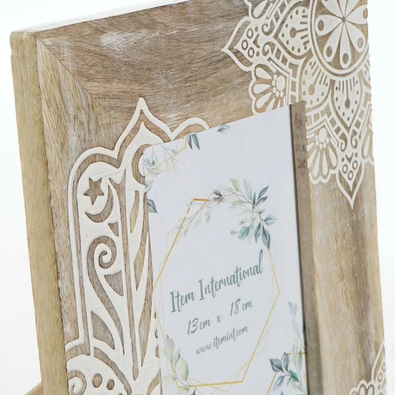 Photo frame DKD Home Decor Brown Wood Plastic...